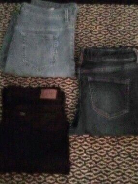 Womans Classic Denim Jeans - Blue and Black